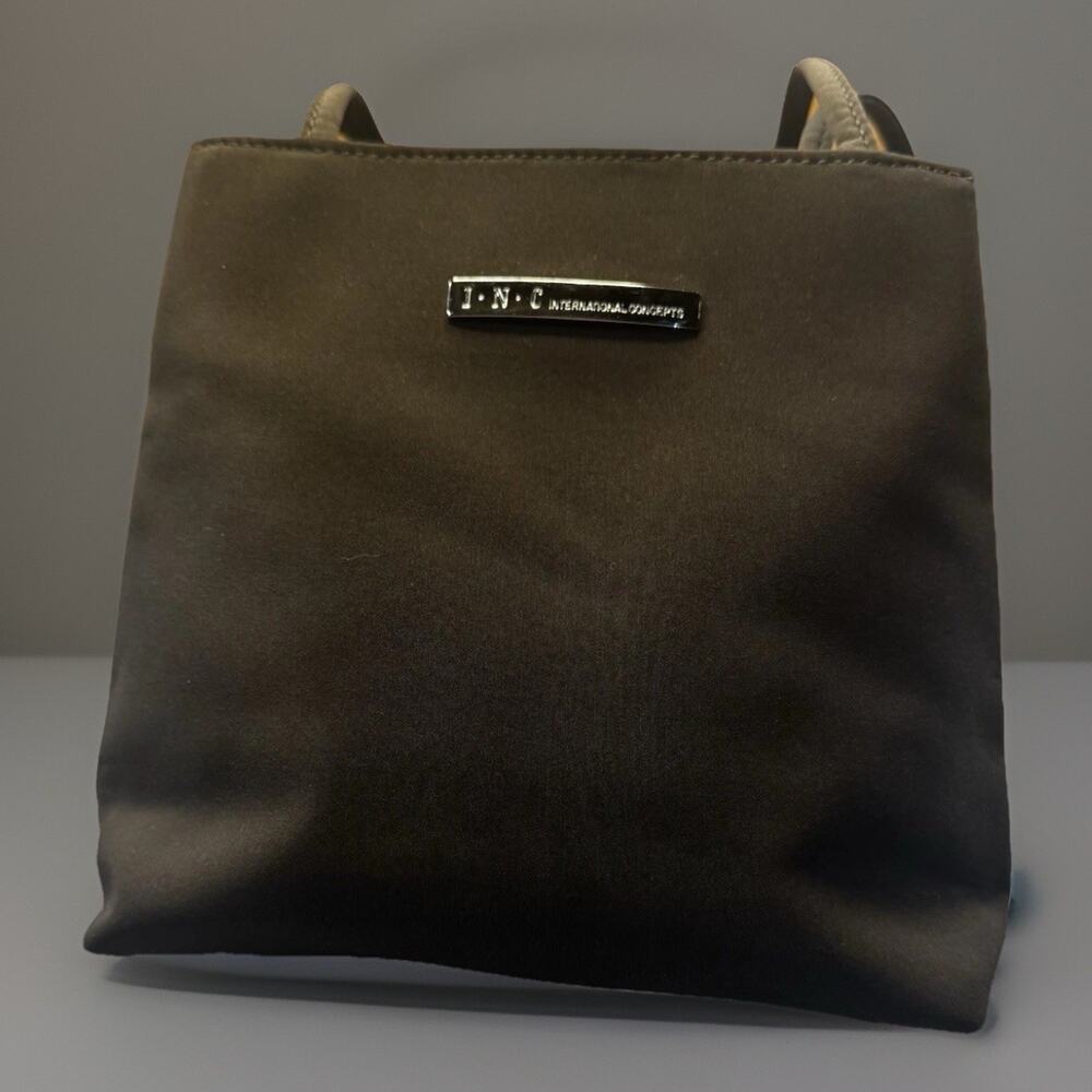 INC International Concepts Espresso Mini Shoulder Bag Nylon Y2K Minimalist -550